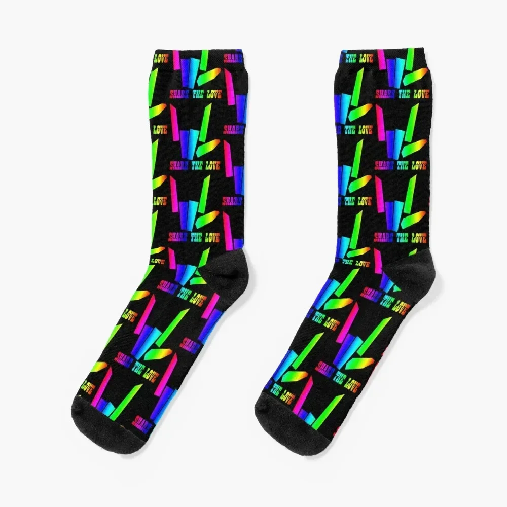 Share The Love Socks with print new year aesthetic men cotton high quality Socks Ladies Men's