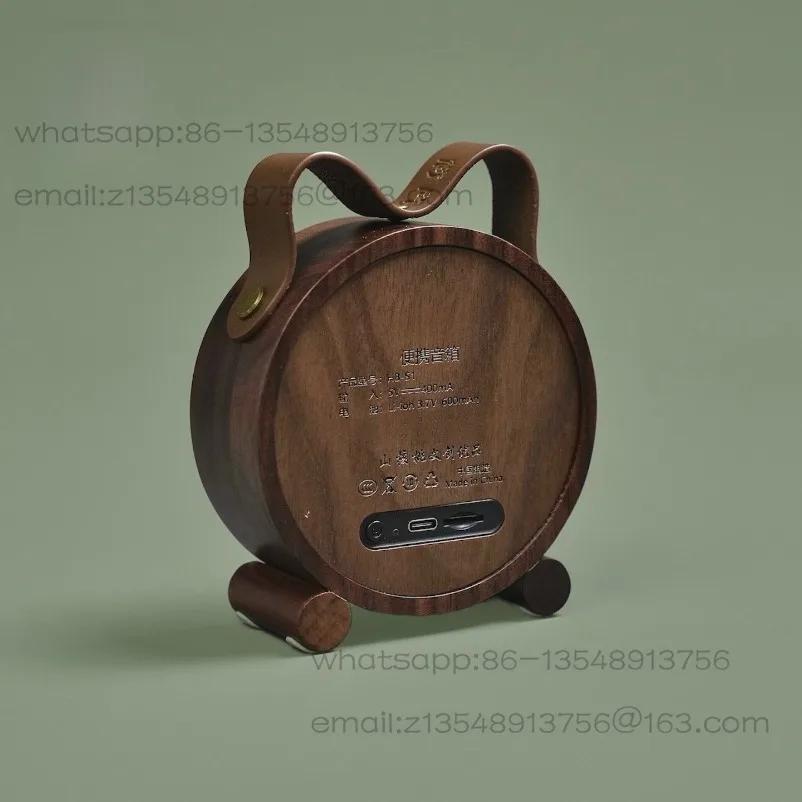 Exquisite Walnut Handicrafts Cat Shape Bluetooth Audio Tea Pet Ornament Retro Creative Tea Table Chinese Decoration