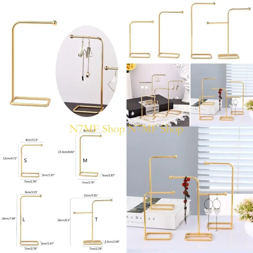 

N7MF Various Size Wrought Iron Earrings Bracket Retail Display Stand Jewelry Online Store Photography Display Props