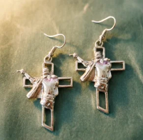 King Of Pop Michael Jackson Earring MJ Dancer Hiphop Cross Breaking Dancing Wave Moon Walk Stud Rock Ear Punk Jewelry