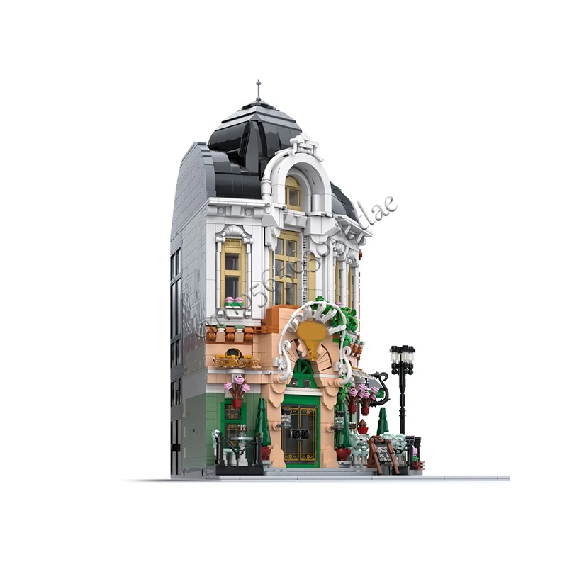 4412 PCS City Engineering Cafe Fleur MOC Customize Modular Building Block Kids Design Model Educational DIY Assembly Toy Gift