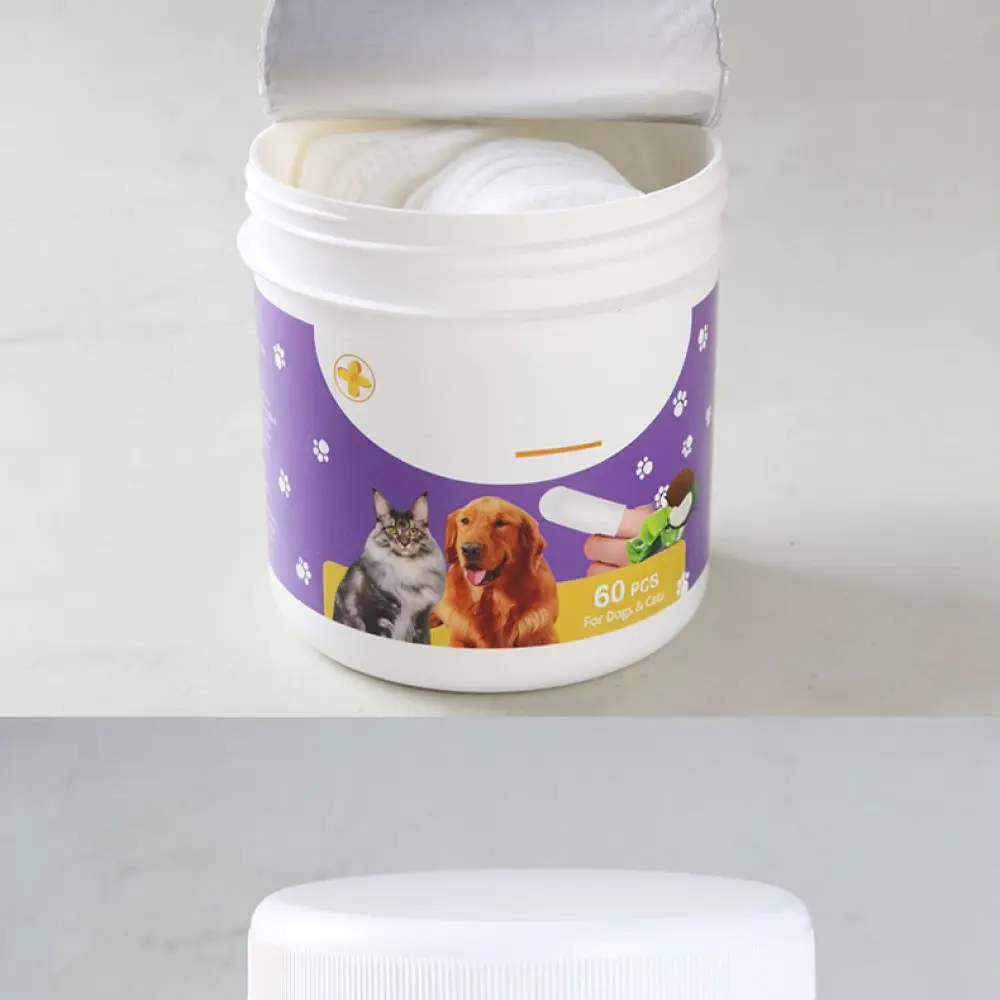 Pet Finger Tooth Wipes For Cat Dog Cleaning Tool Oral Hygiene Pad Anti Bad Breath Dental Tartar Care