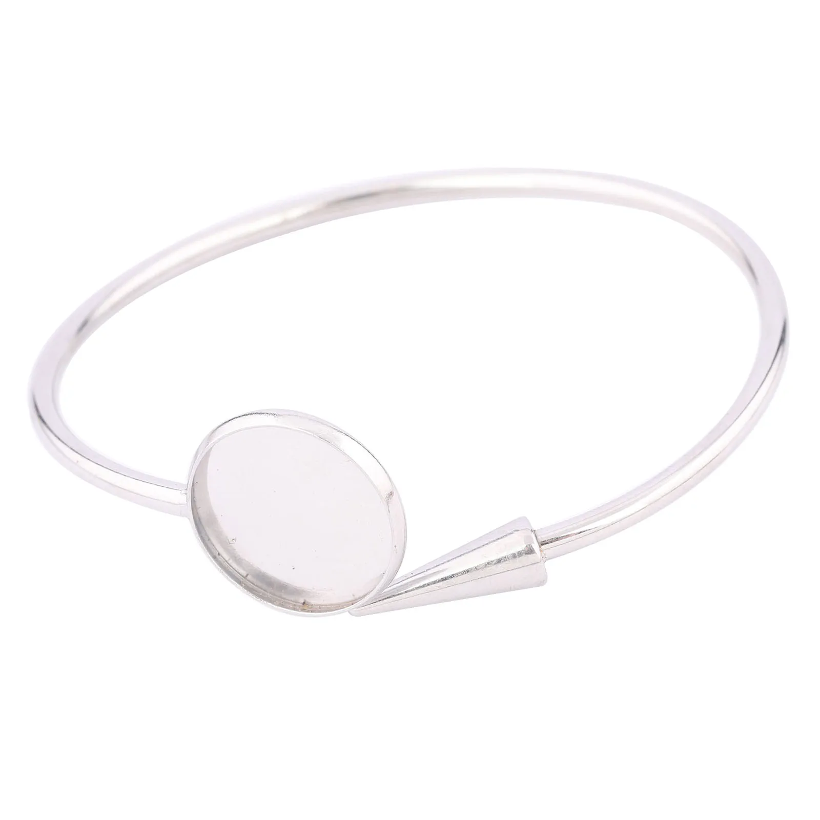 

2pcs Stainless Stel 55mm 58mm 65mm Bendable Cuff Bangle Base Blanks Fit 16mm Cabochon Bracelets Bezel Setting Trays Diy Findings