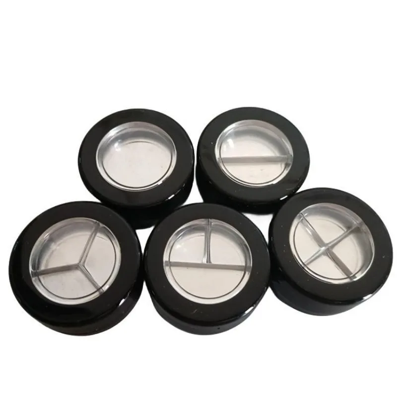 30mm Black Plastic Round Beauty Eyeshodow Powder Case,Makeup Empty Cosmetic Blusher Compact, Lipstick/Lip Balm Container/Palette