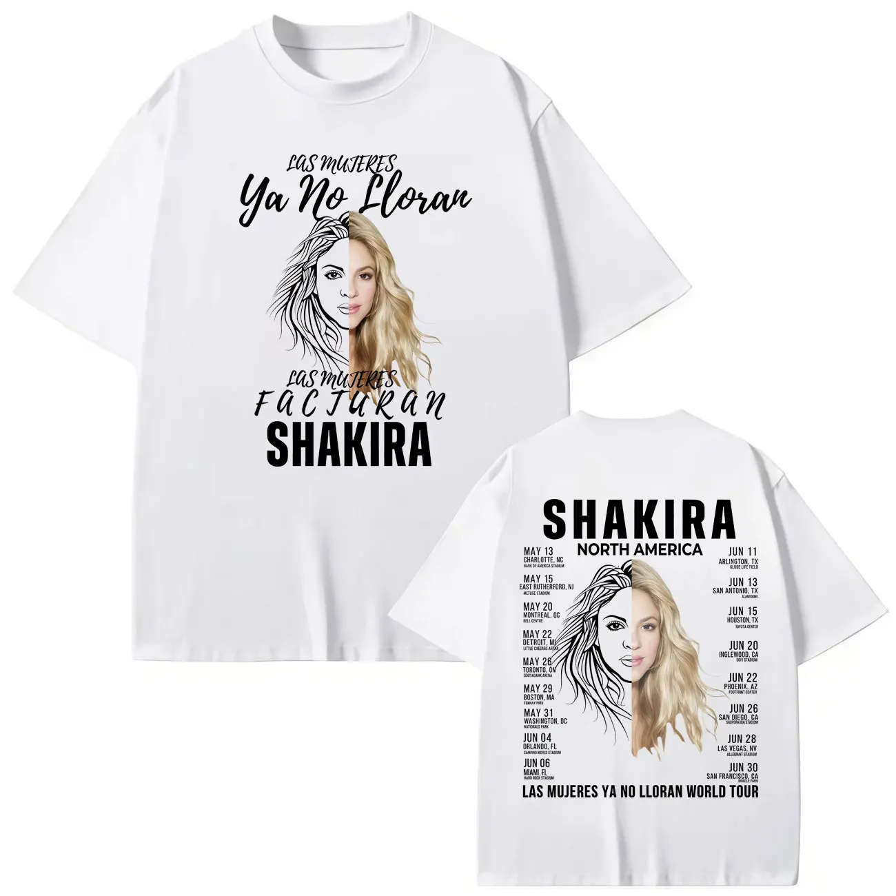 

Singer Shakira World Tour 2025 Graphic T Shirts Men Women Clothing High Street Trend T-shirts Summer Casual Short Sleeve T-shirt