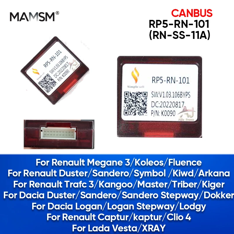 

MAMSM Car Radio Canbus Decoder Box For Renault Megane Koleos Fluence Captur kaptur Clio Duster Sandero Symbol Kiwd Arkana Trafic