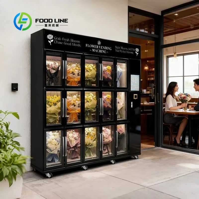 Customized size Digital Locker Outdoor Beauty Florist Flower Vending Machine Custom Logo