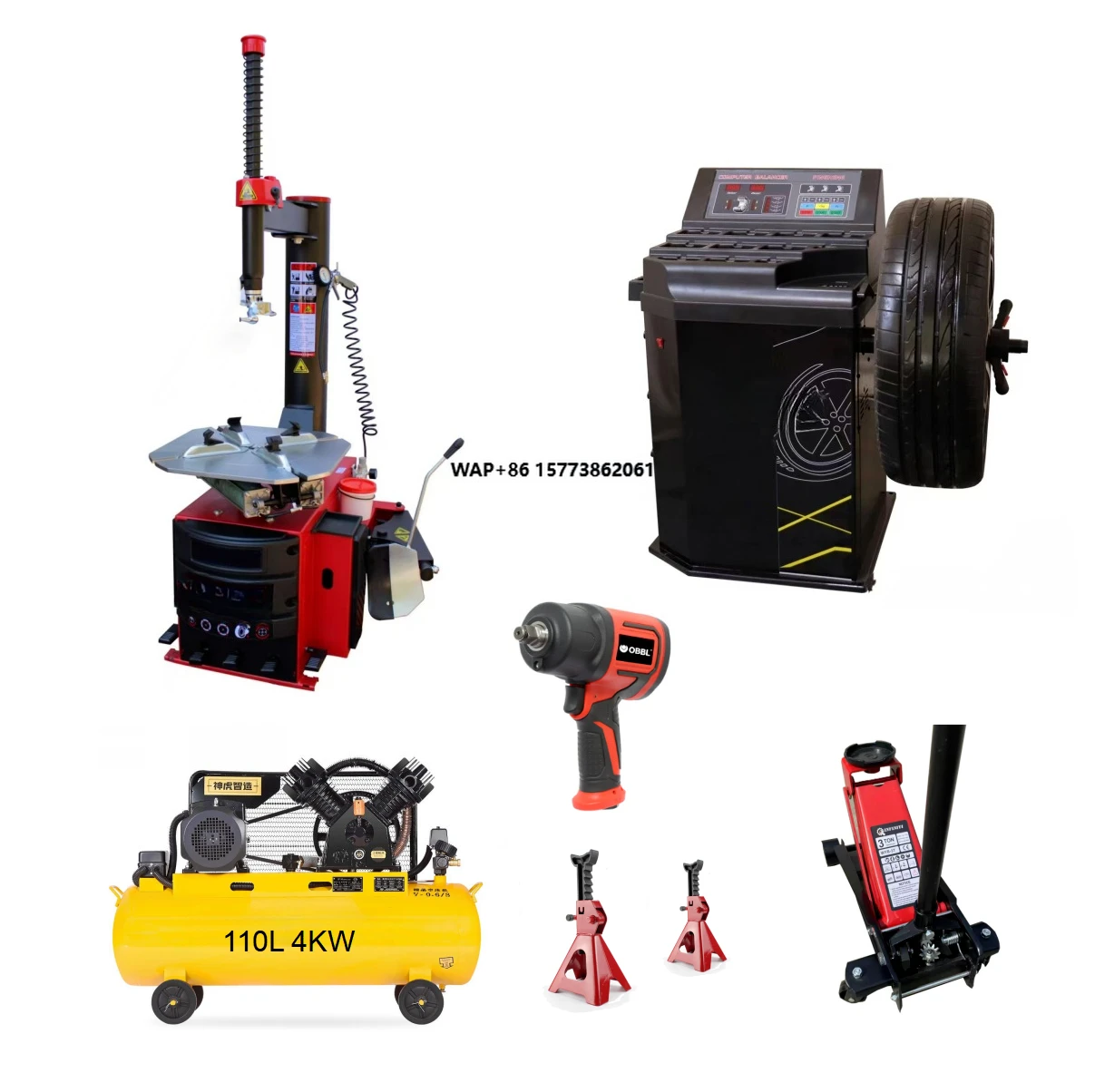 Runche R-FC12 Car Tire Workshop Equipment Solution Comprehensive Tire Services Package Including Tire Changers Wheel Balancer