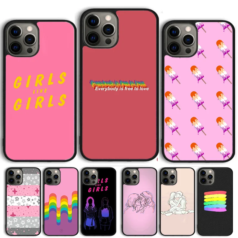 

Чехол для телефона Girls Like Girls Lesbian LGBT для iPhone 17, Air 14, 15, 16, 13, 12, чехол для Apple 11 Pro Max Plus SE2020 Coque
