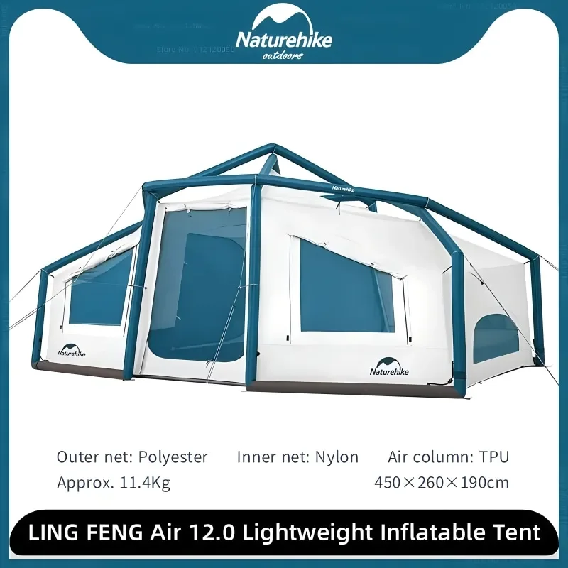 

Naturehike LING FENG Air 12.0 Lightweight Inflatable Tent Outdoor Camping Large Inflatable Tent Portable Travel Waterproof Tent