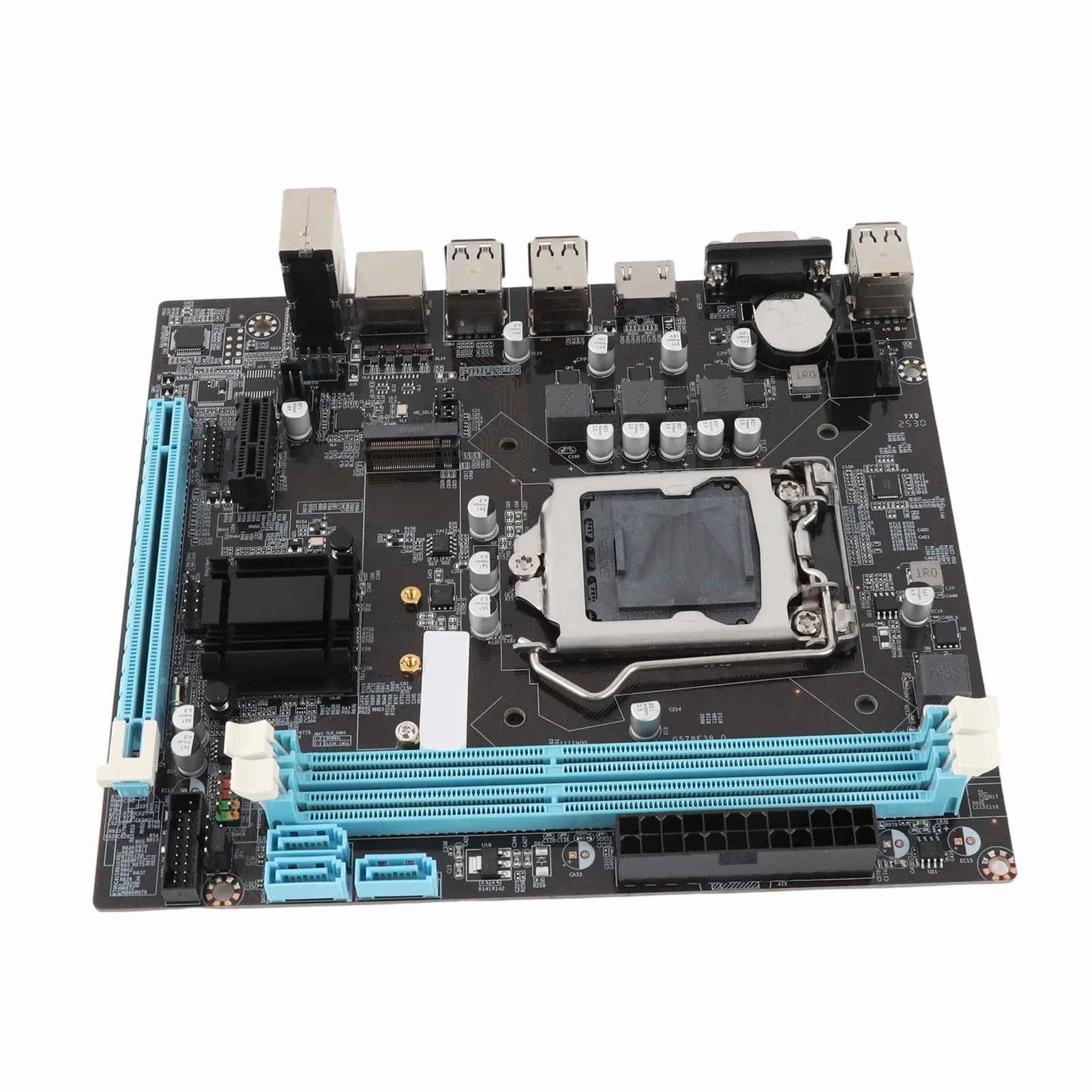لوحة أم للكمبيوتر المكتبي H61 6 USB2.0 DDR3 M.2 NVMe NGFF 100Mbps LAN Micro ATX اللوحة الأم لـ LGA1155 المقبس I3 I5 I7