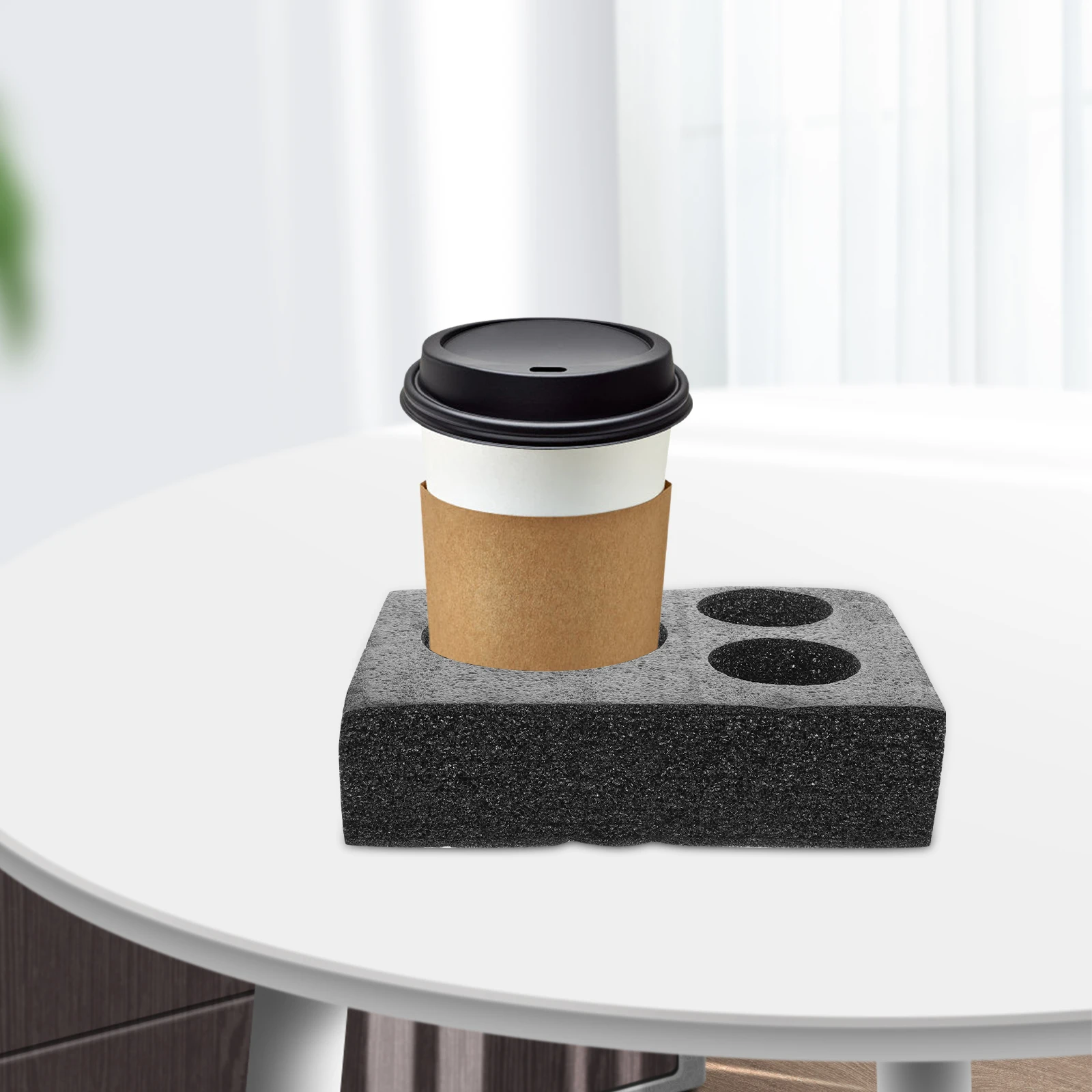 

Foam Cup Holder Tray Beverage Carrier Drink Delivery Takeout Coffee Storage Multi Holes Anti Collision Portable Practical Use