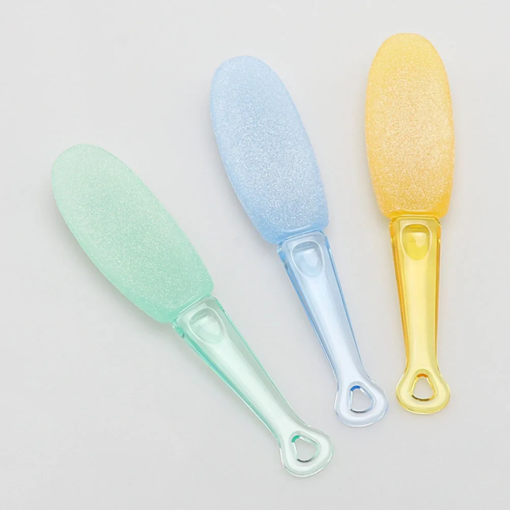 3 pezzi trimmer per calli del piede scrubber naturale per la pelle umida smerigliatrici esfolianti strumenti per pedicure uso sicuro da viaggio
