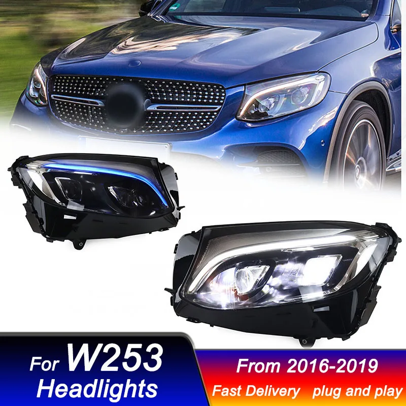 Car Headlights For Mercedes-Benz GLC W253 2016-2019 new style full LED Upgrade DRL Dynamic Signal Lamp Front light Assembly