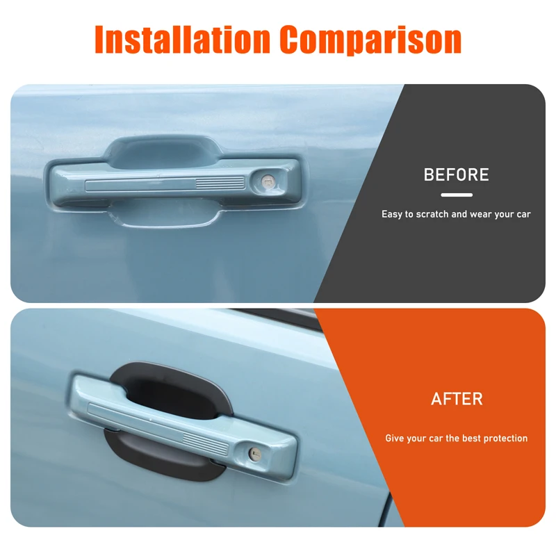 

Для Ford Maverick 2022 2023 2024 2025 АБС-пластик матовый черный автомобильный внешний дверной чаша декоративные наклейки автоаксессуары 4 шт.