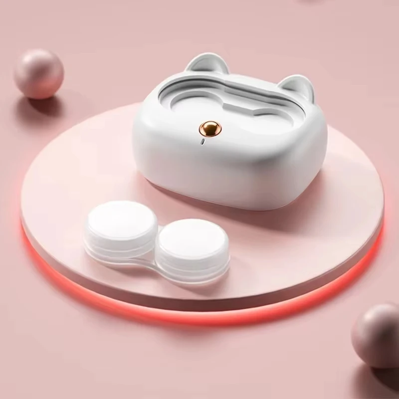 Contact Lenses Cleaner Ultrasonic With Removable Box Cleaning Machine Portable Contact Lenses Case（Without Battery）