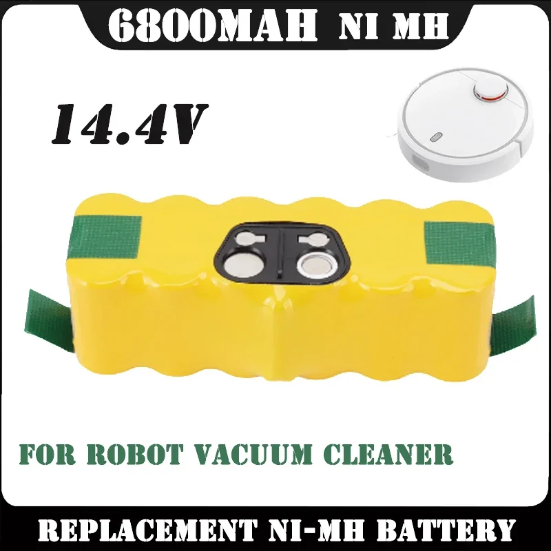 2024 NEW NI MH 6800mah Battery Replace Battery 14.4V Rechargeable Circuit Protection Easy To for Robot Vacuum Clean