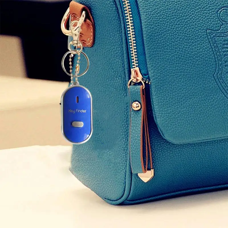 Sound Control Lost Key Finder Keychain LED Light Torch Remote Sound Control Lost Key Finder Locator Portable Whistle Keychain