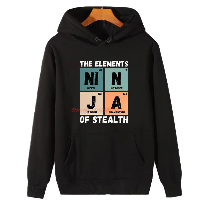 عناصر الشبح مضحك الجرافيك قمصان سويت شيرت بقلنسوة الشتاء هوديي سترة سميكة مناسبة لجميع الأعمار ملابس الشتاء الرجالية #1