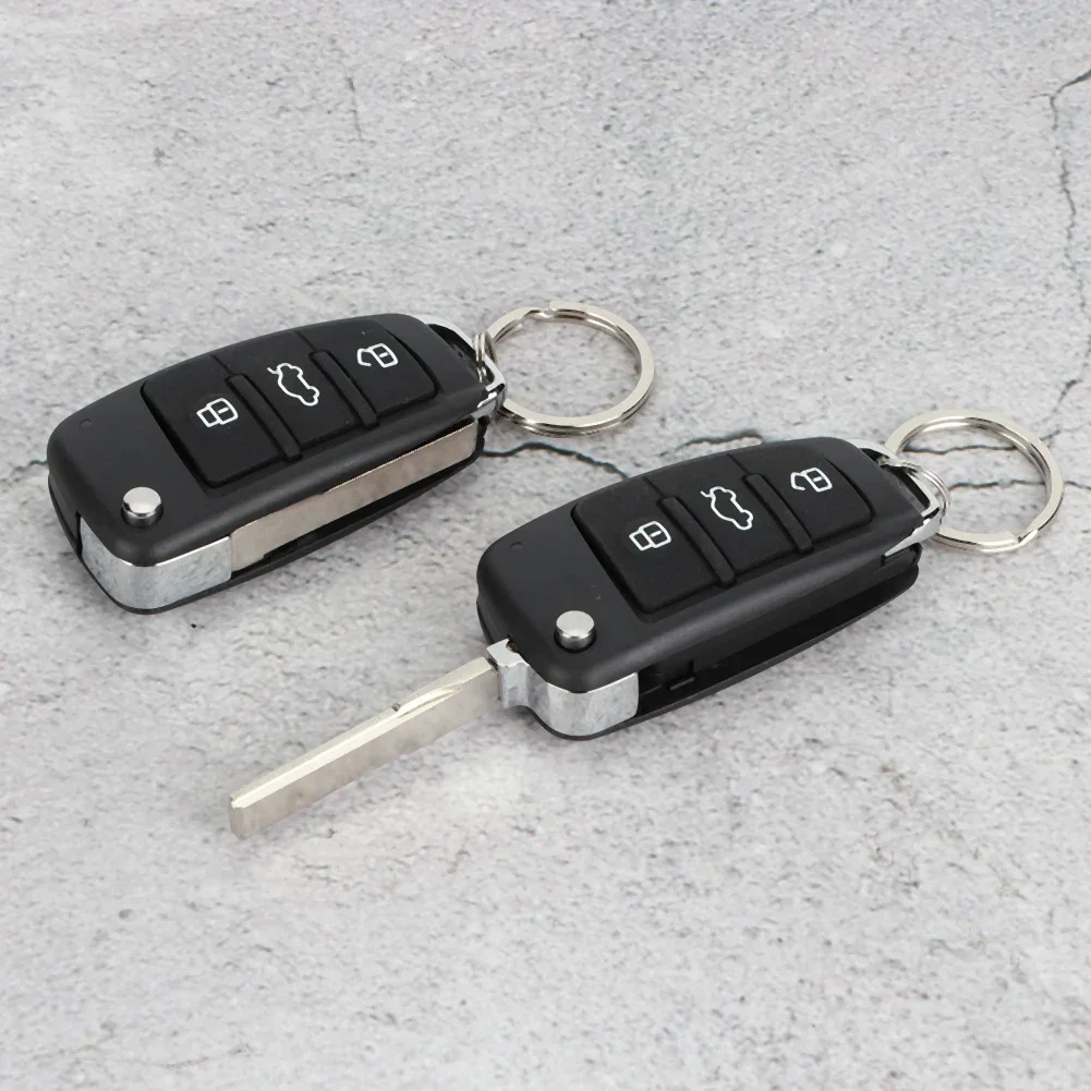 Universal Car Alarm System 3 Buttons Keyless Central Lock Remote Control Kit Black