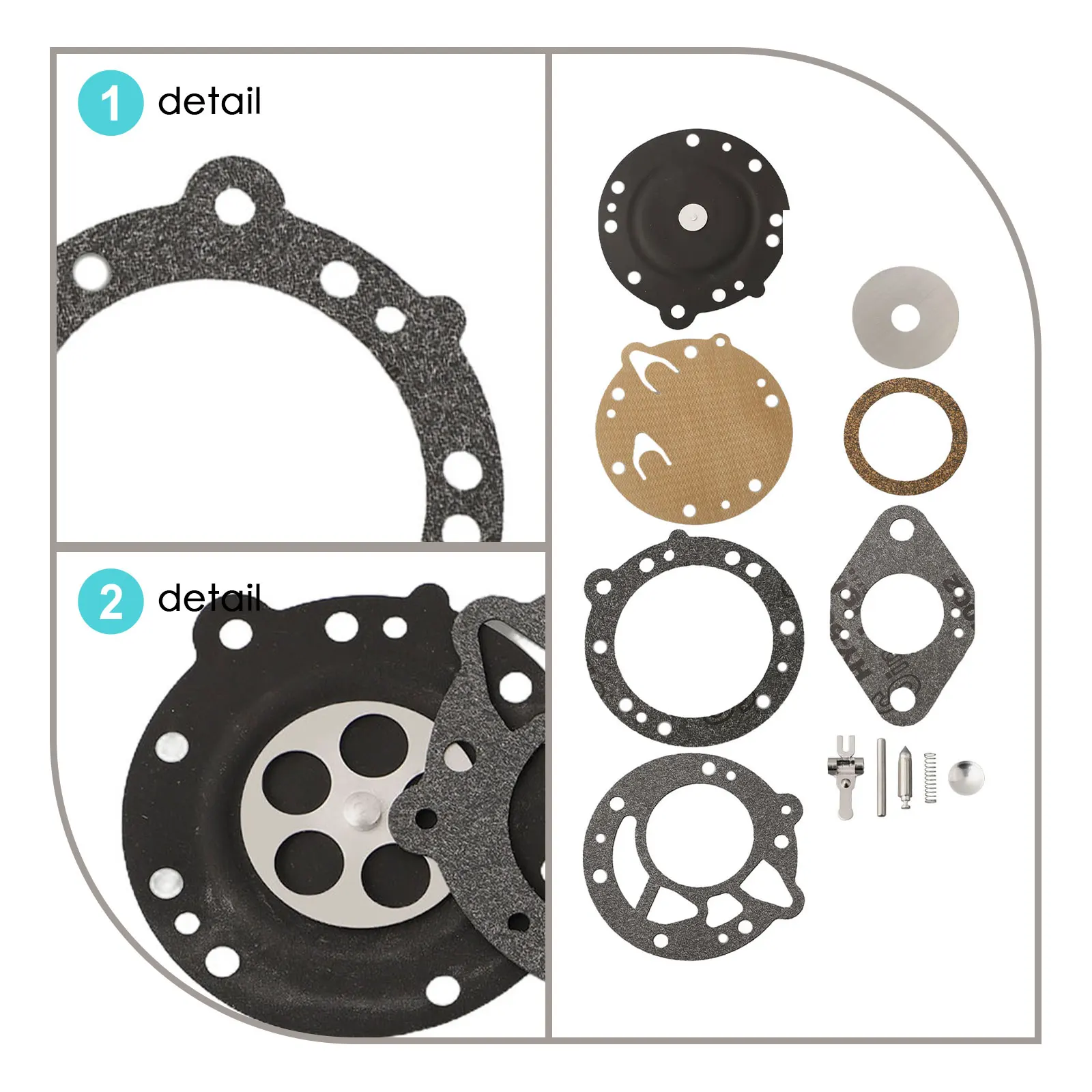 for Kit 08 070 090 TS350 TS360 for tillotson Carburetor 2 Cycle 1967-1981 Installation Stable Rebuild Repair for