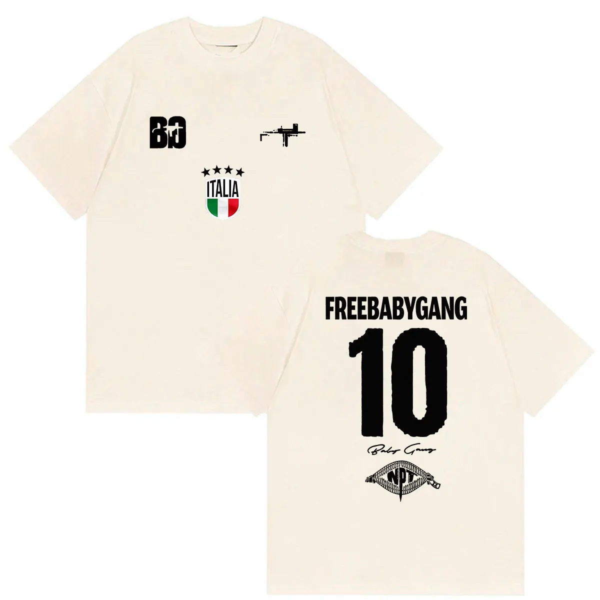 Rapper Baby Gang Tour 2026 Grafik-T-Shirts Herren Hip-Hop Pop Lose Kurzarm-T-Shirts Retro Übergroße Baumwoll-T-Shirts Streetwear – Detail 6