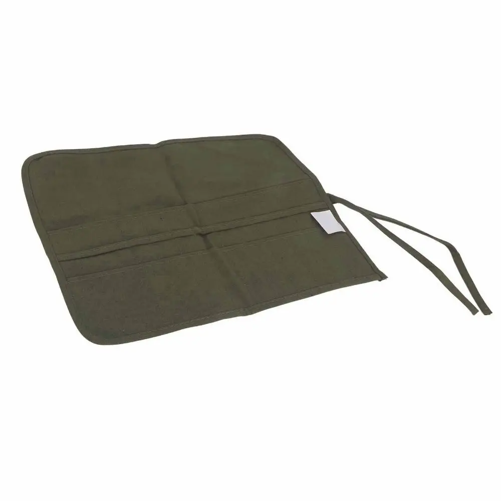 22 Slots Paint Brush Holder Separate Pouches Canvas Roll Up Pen Bag Black/ Dark Green 40 X 35cm Canvas Pencil Case Travel