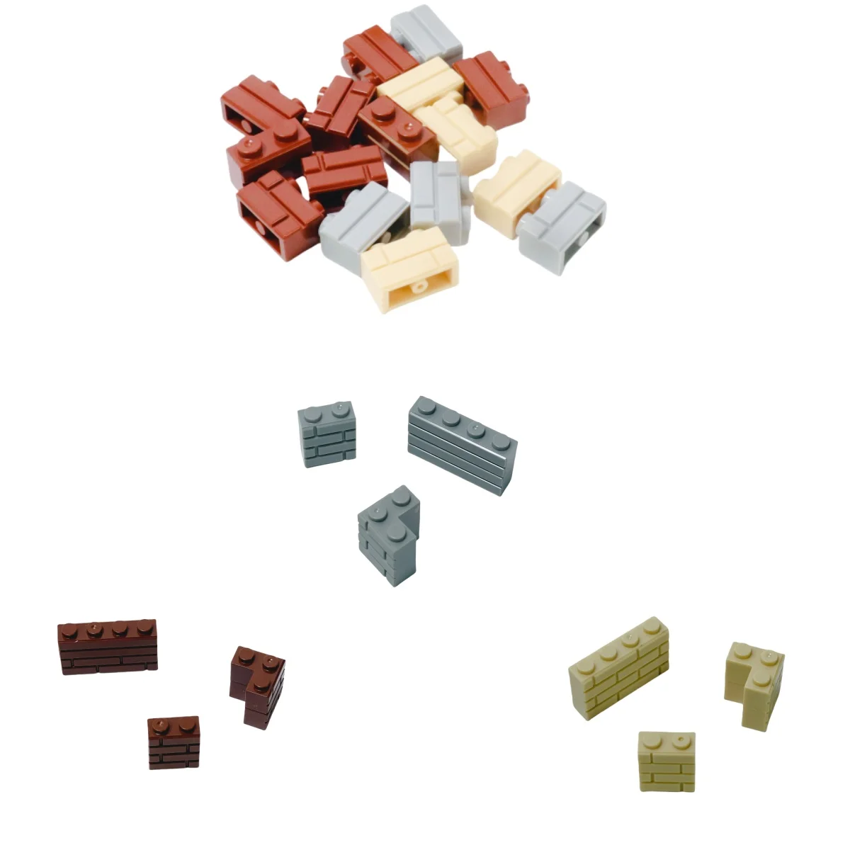 Building Blocks DIY Toys House Home Accessories Compatible Classic 1*2 1*4 L1*2 50PCS Wall Tiles High Bricks MOC for Children