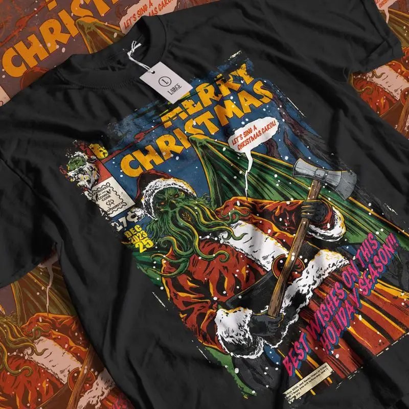 Aesthetic Merry Christmas Vintage Halloween Horror Movie Streetwear T Shirt