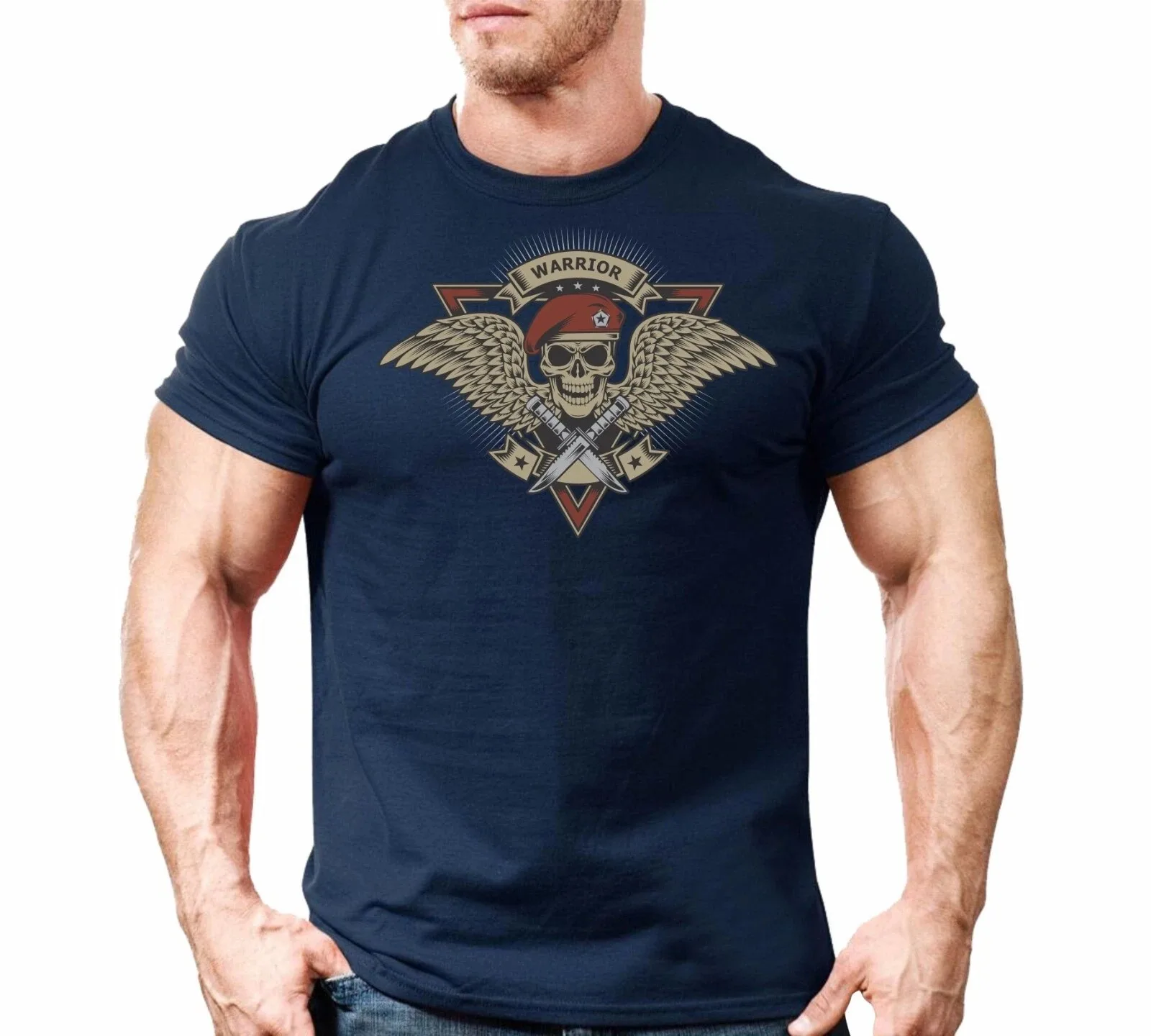 T-shirt Warrior Spartan pour la motivation à la gym, la musculation, l'entraînement et le cyclisme