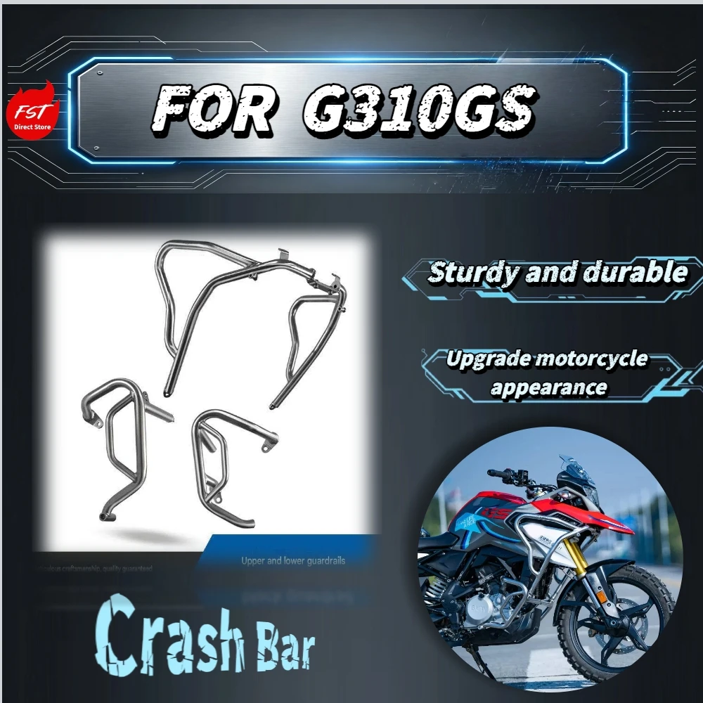 For G310GS Motorcycle 304 Stainless Steel Crash Bar Engine Guard Anti-Fall Bumper Protective Frame Modification Accessory