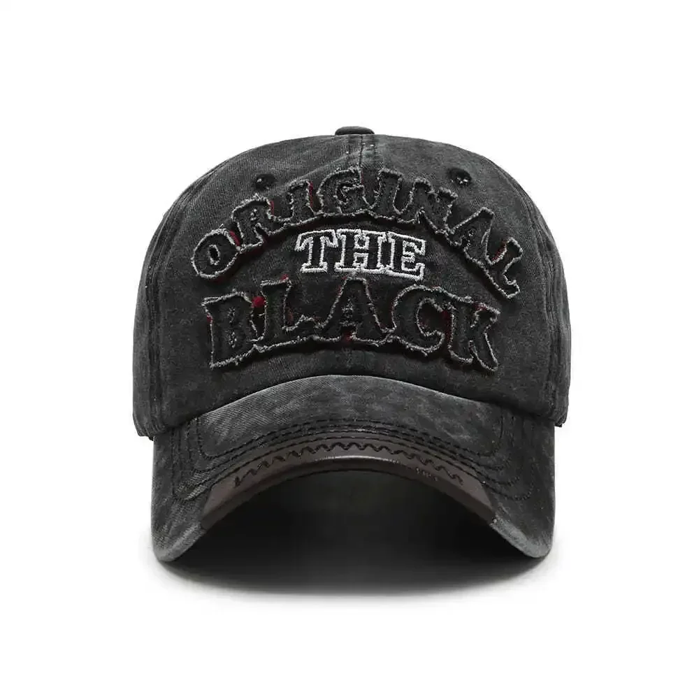 قبعة بيسبول كلاسيكية مغسولة مطرزة بحروف قابلة للتعديل للرجال والنساء للربيع والصيف ورياضات الهيب هوب في الهواء الطلق #6