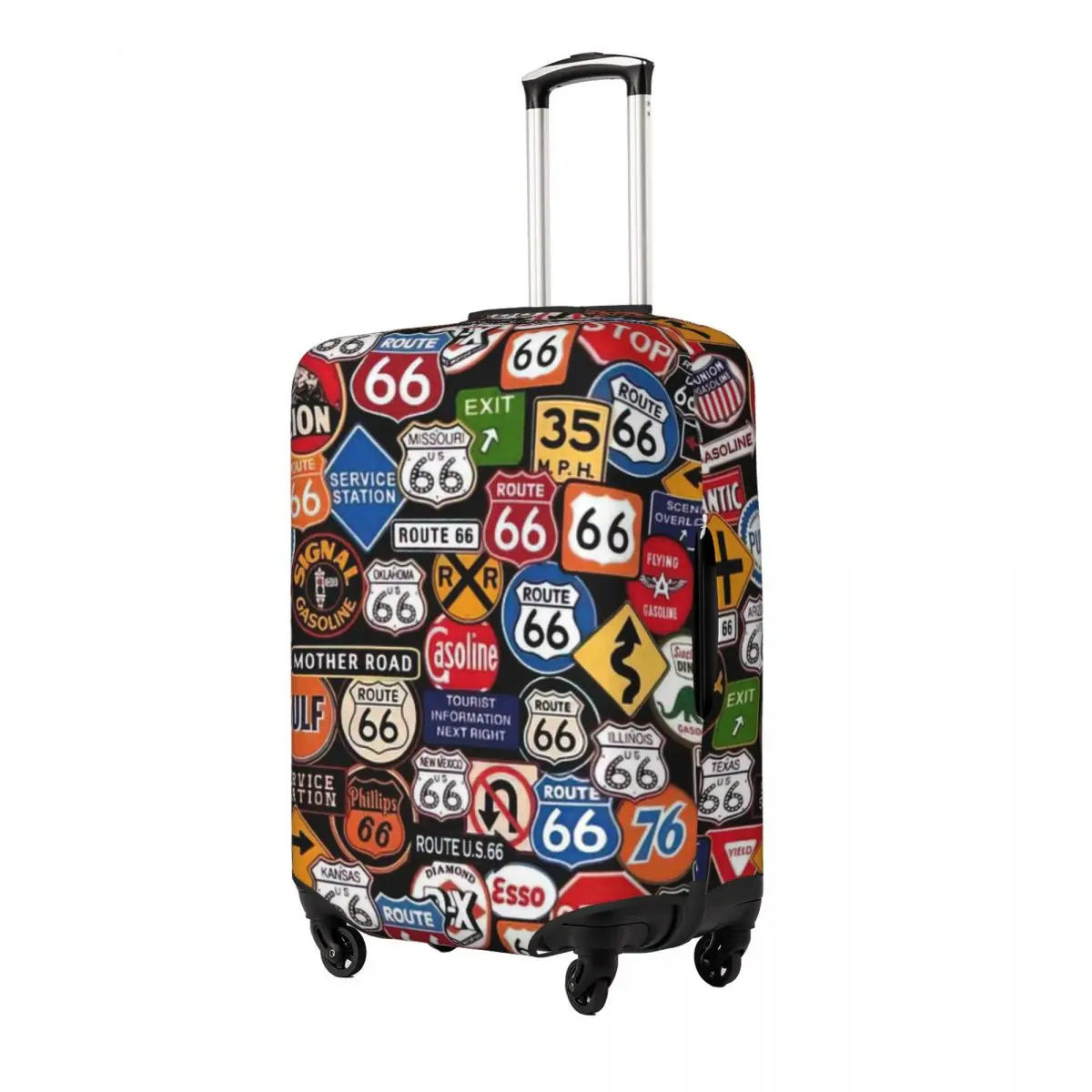 Route 66 Print Luggage Protective Dust Covers Elastic Waterproof 18-32inch Suitcase Cover Travel Accessories