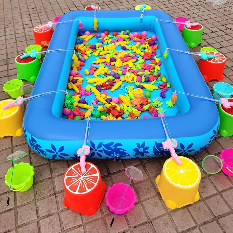 Детские игрушки для рыбалки, магнитный двусторонний киоск, объемный поддельный киоск для рыб, 3D головоломка для рыб, имитация рыбы, веселая игра для рыбалки на воде