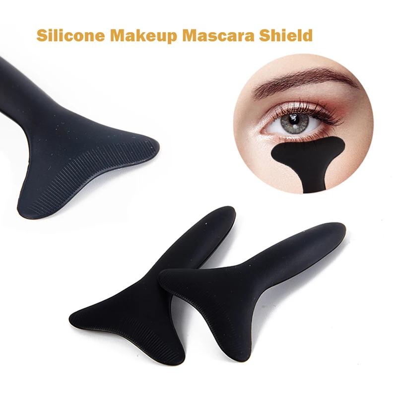 Silicone Lash Guard Makeup Mascara Shield Eye Mascara Applicator Comb Eyelash Curl Makeup Brush Hair Curler Cosmetic Tools