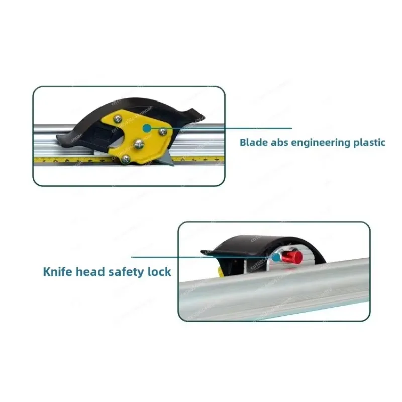 Aluminum Alloy Manual Sliding Cutting Ruler Non-Slip KT Board Art Ruler Anti-Running Deviation Advertising Tool