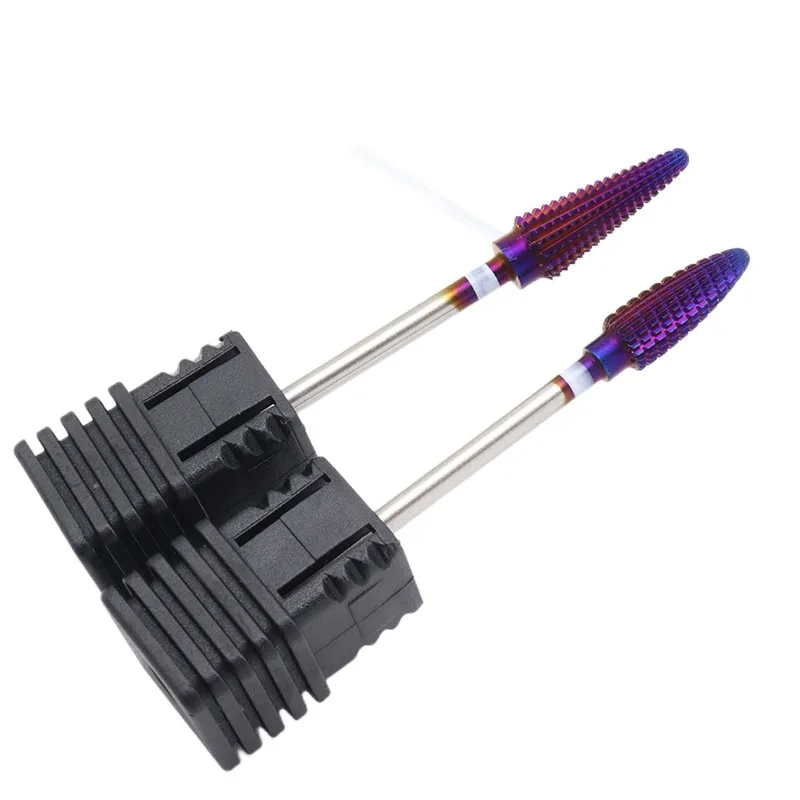 حار! الأرجواني برو كربيد كامل مسمار لقمة ثقب مسمار الفن آلة الحفر الكهربائية الملفات مسمار أدوات الرسم قطع وتلميع الأظافر السفلية #4