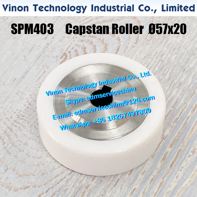 

SPM403 Capstan Roller (Ceramic) Ø57x20tmm for SPM SP320, 430, 640, 740, 1060 series S10-H080A EDM ROLLER SP403