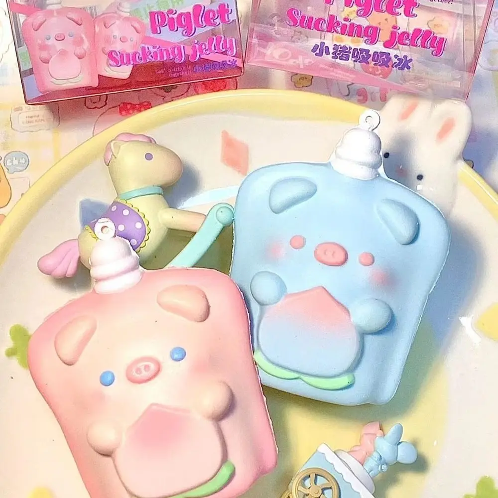 Nasses Textur-Knipspielzeug für kleine Schweine, Original-Release-Gummimaterial, langsames Rebound-Spielzeug, niedliches Design, Cartoon, weiches Gummi-Spielzeug für Zuhause