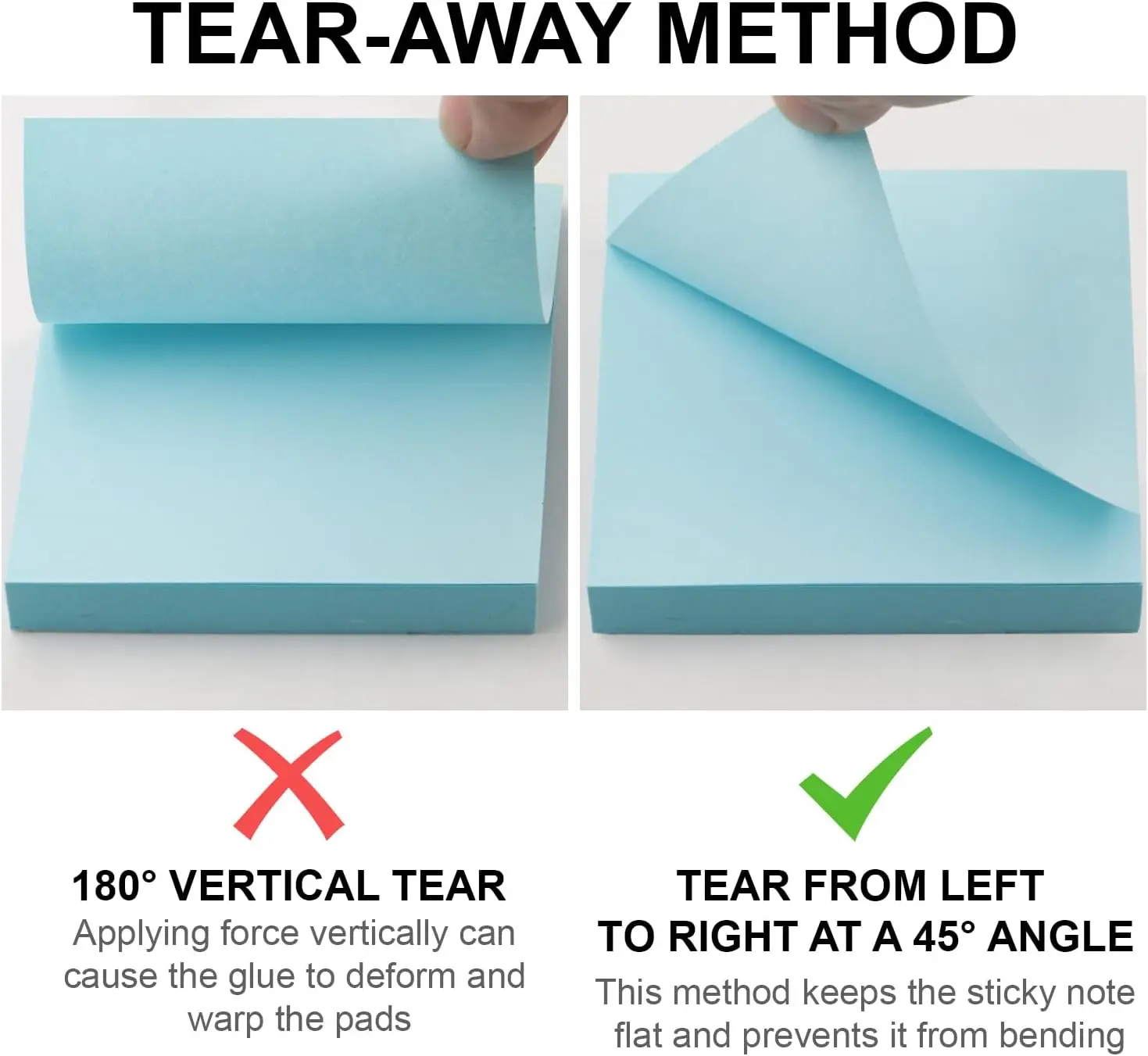 Sticky Notes 3x3 4Pack Sticky Pads 100 Sheet/Pad Bulk Sticky Note Pads Multicolor Self-Sticky Notes Pad Teacher Classroom