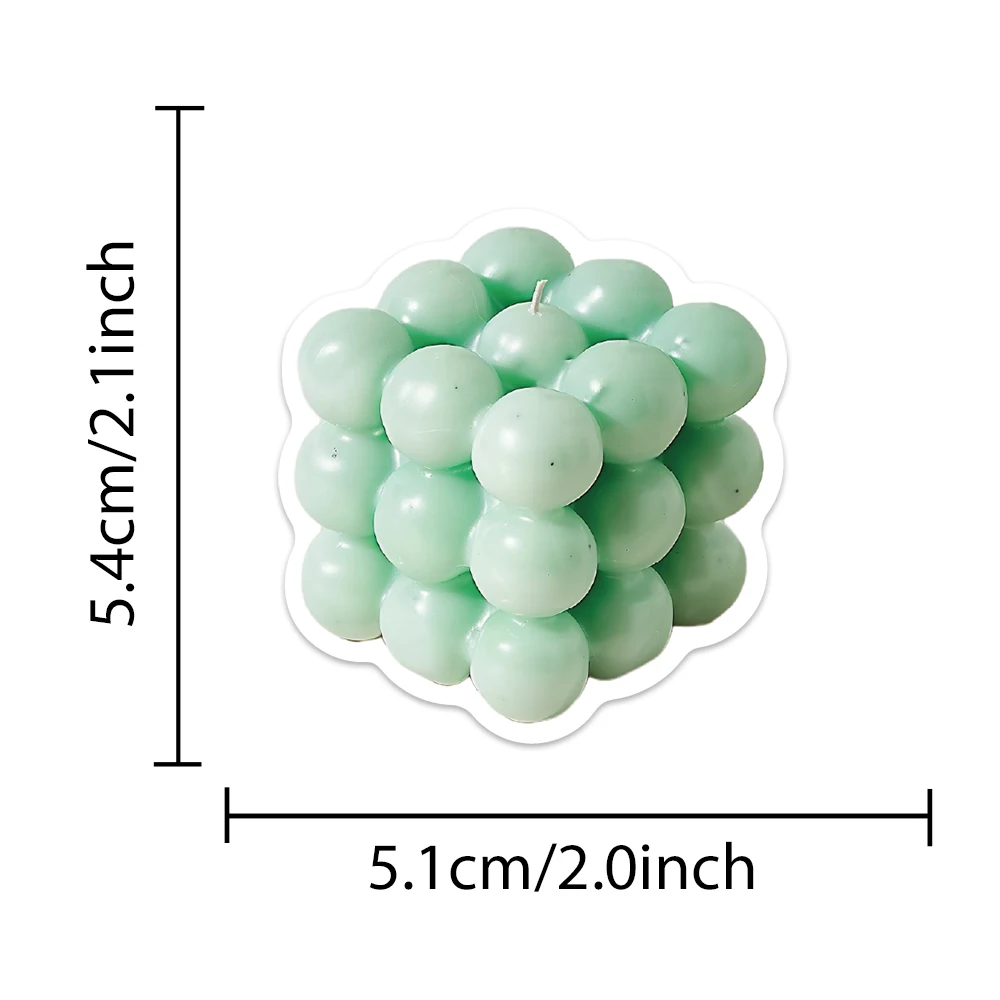 50 Uds. De pegatinas geniales de verano 3D de color verde Mambo de menta, álbum de recortes para diario, Ipad, coche, motocicleta, diario, pegatinas decorativas