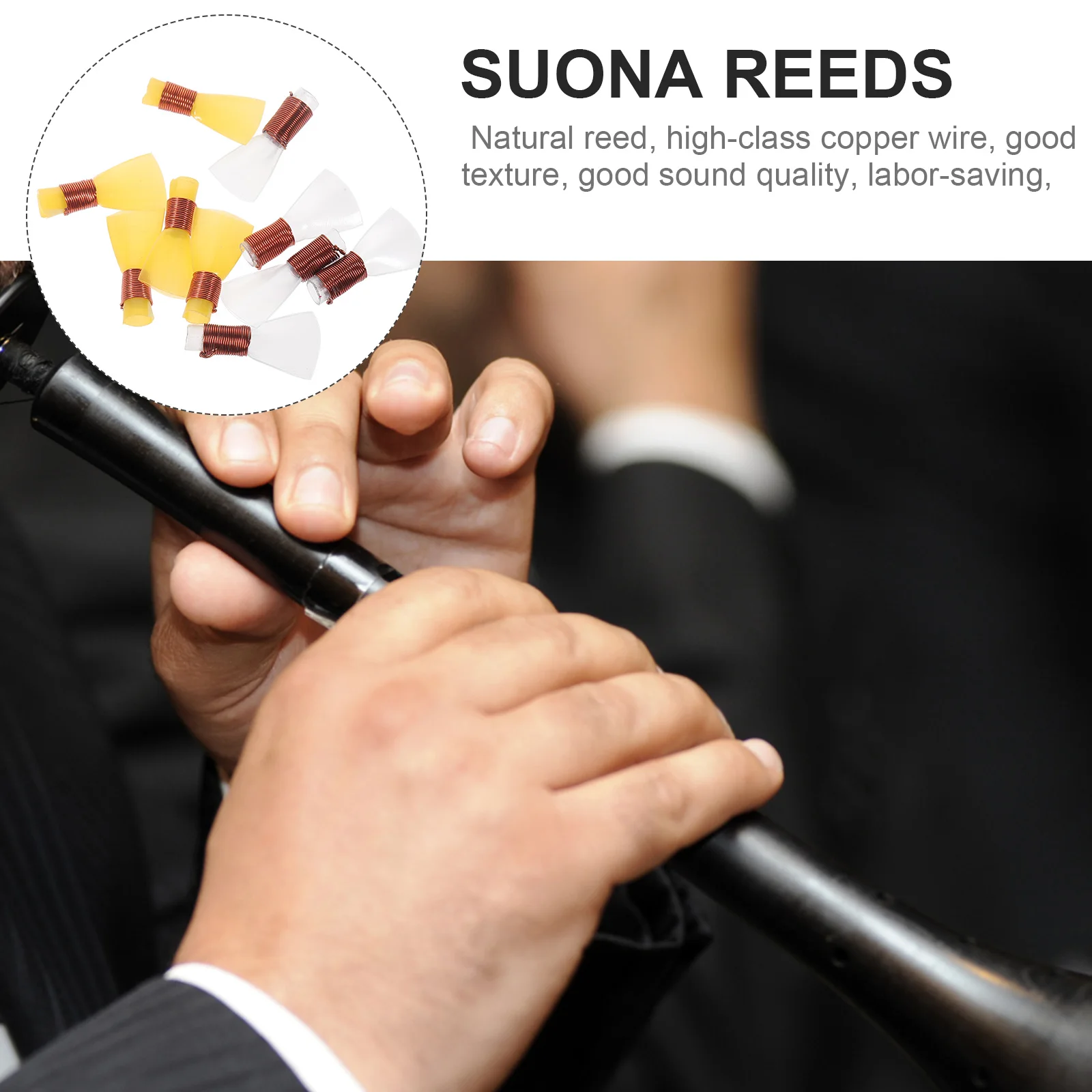 

10pcs Reeds Replacement Natural Copper Wire Good Sound Labor Saving Polished Flute Accessories Brass Instrument Parts