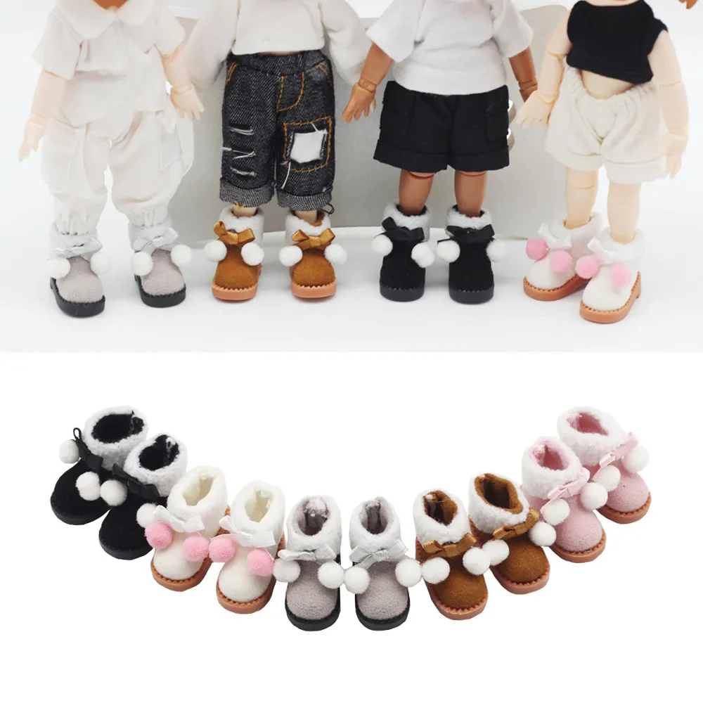 New Fashion 1/12 BJD Doll DOD Shoes Snow Boots for Ob11,obitsu 11,holala,GCS Clothes Dolls Accessories Miniature Toys Papillio