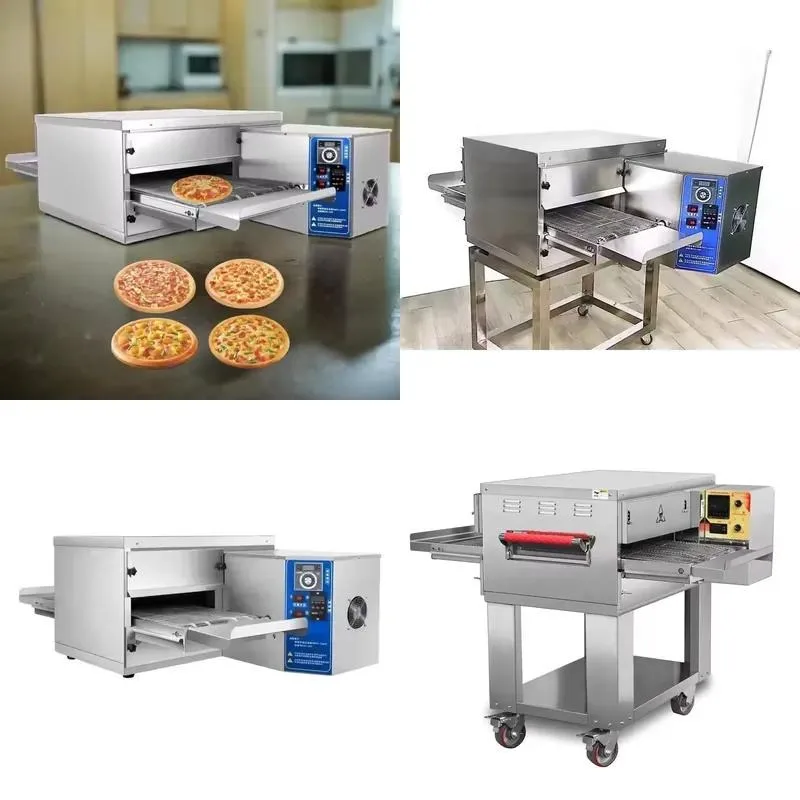 Commercial Hot Air Circulation Chain Gas Electric Conveyor Belt Pizza Oven Baking Equipment