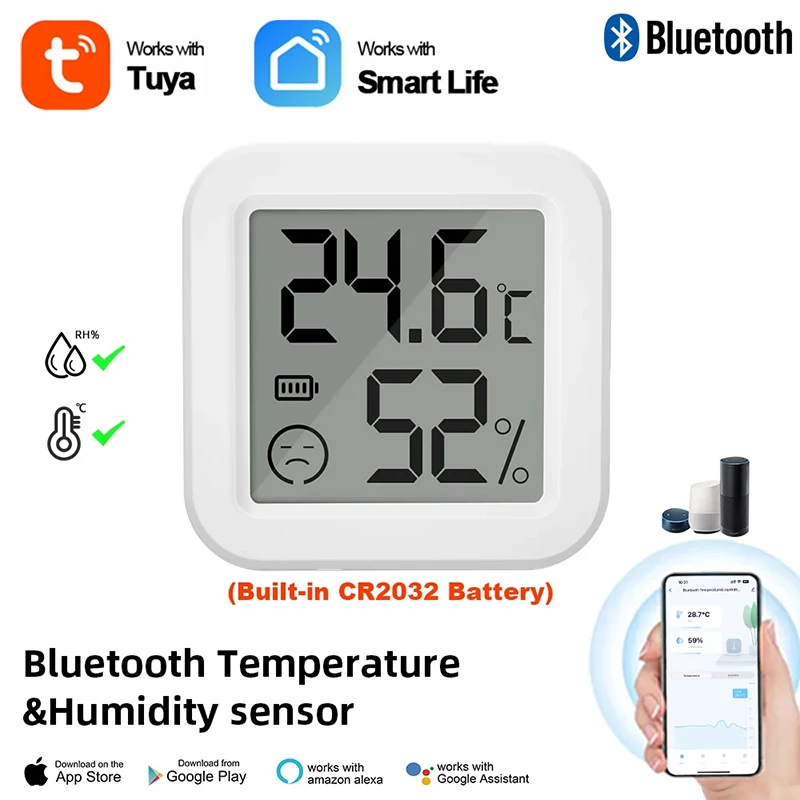 Tuya Smart WIFI Temperature And Humidity Sensor Indoor Hygrometer Thermometer With Screen Support Alexa Google Home Assistant