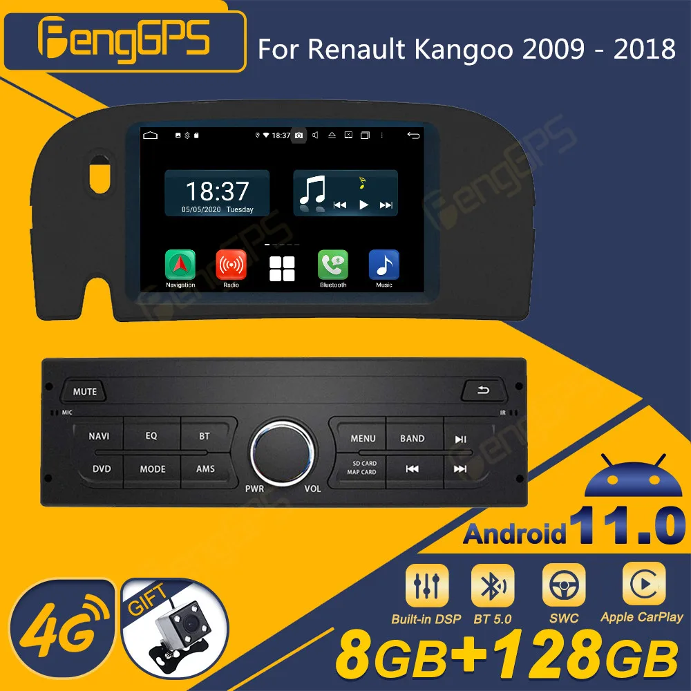 For Renault Kangoo 2009 - 2018 Android Car Radio 2 Din Autoradio Stereo Receiver GPS Navigator Multimedia DVD Player Head Unit