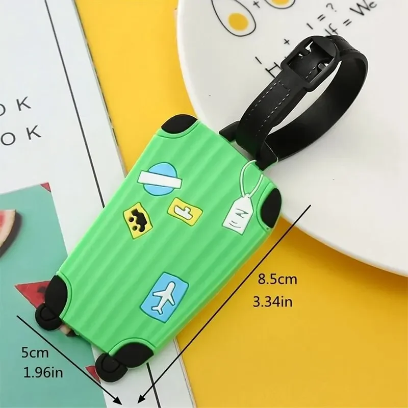 Silikonowa zawieszka bagażowa 3D z wzorem kapiącego kleju, identyfikator do walizki podróżnej, wodoodporna zawieszka do plecaka z PVC, unikalny wzór, identyfikator bagażu.