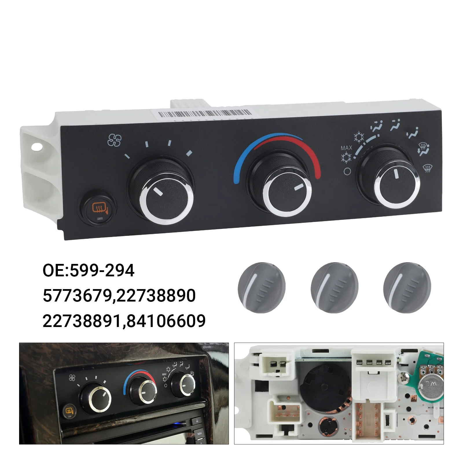 

Air Conditioning Panel Control Switch For Chevrolet Express Cargo Parsajeros GMC Savana 2500 3500 4500 OE 599-294 15773679