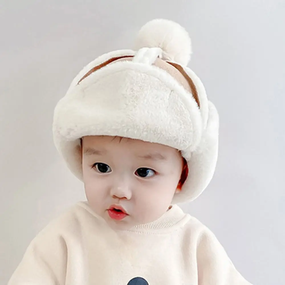 

Милая уникальная однотонная зимняя шапка с защитой для лица и ушей, детская шапка, корейская шапка