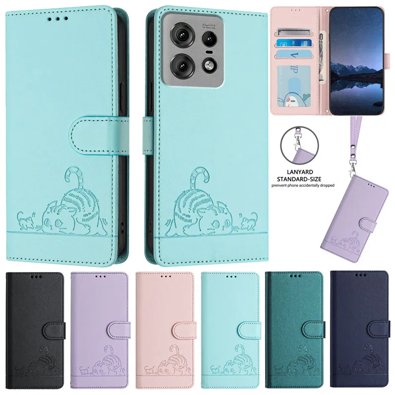 

Противокражный кожаный чехол-бумажник для Motorola Edge 50 Fusion 40 30 Neo Moto Edge 50 Pro 30 Ultra 30Fusion, Мягкий защитный чехол для телефона